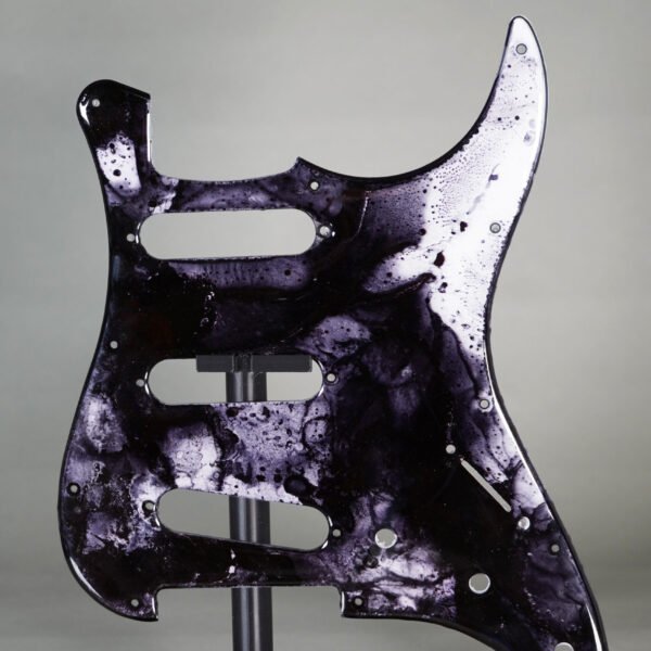 custom vinyl strat pickguard – “nocturne flow” | epoxica guitars™ modern print series