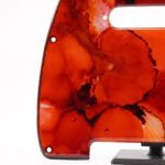 crimson reliquary – red telecaster pickguard | custom tele pickguard | alcohol ink guitar art
