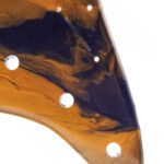 cosmic brass nebula epoxy resin guitar pickguard