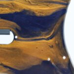 cosmic brass nebula epoxy resin guitar pickguard
