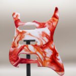 crimson merlot – handmade stratocaster pickguard| one of one