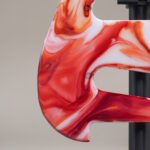 crimson merlot – handmade stratocaster pickguard| one of one