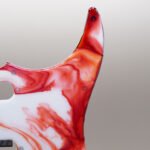crimson merlot – handmade stratocaster pickguard| one of one