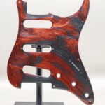 crimson flow – handmade stratocaster pickguard