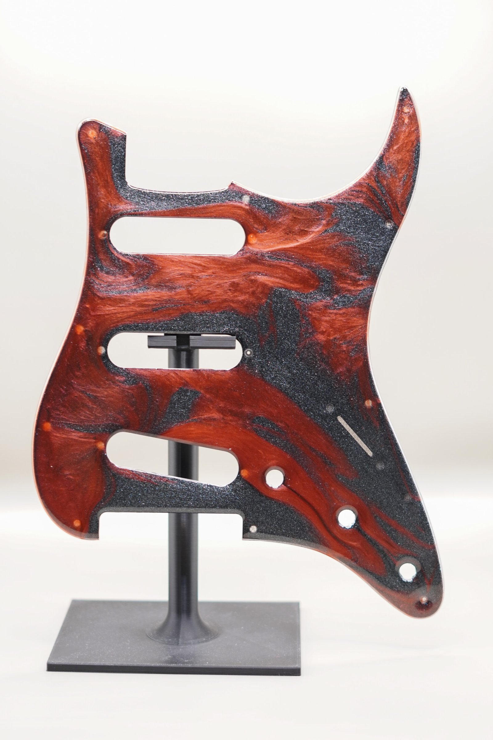 crimson flow – handmade stratocaster pickguard