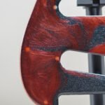crimson flow – handmade stratocaster pickguard