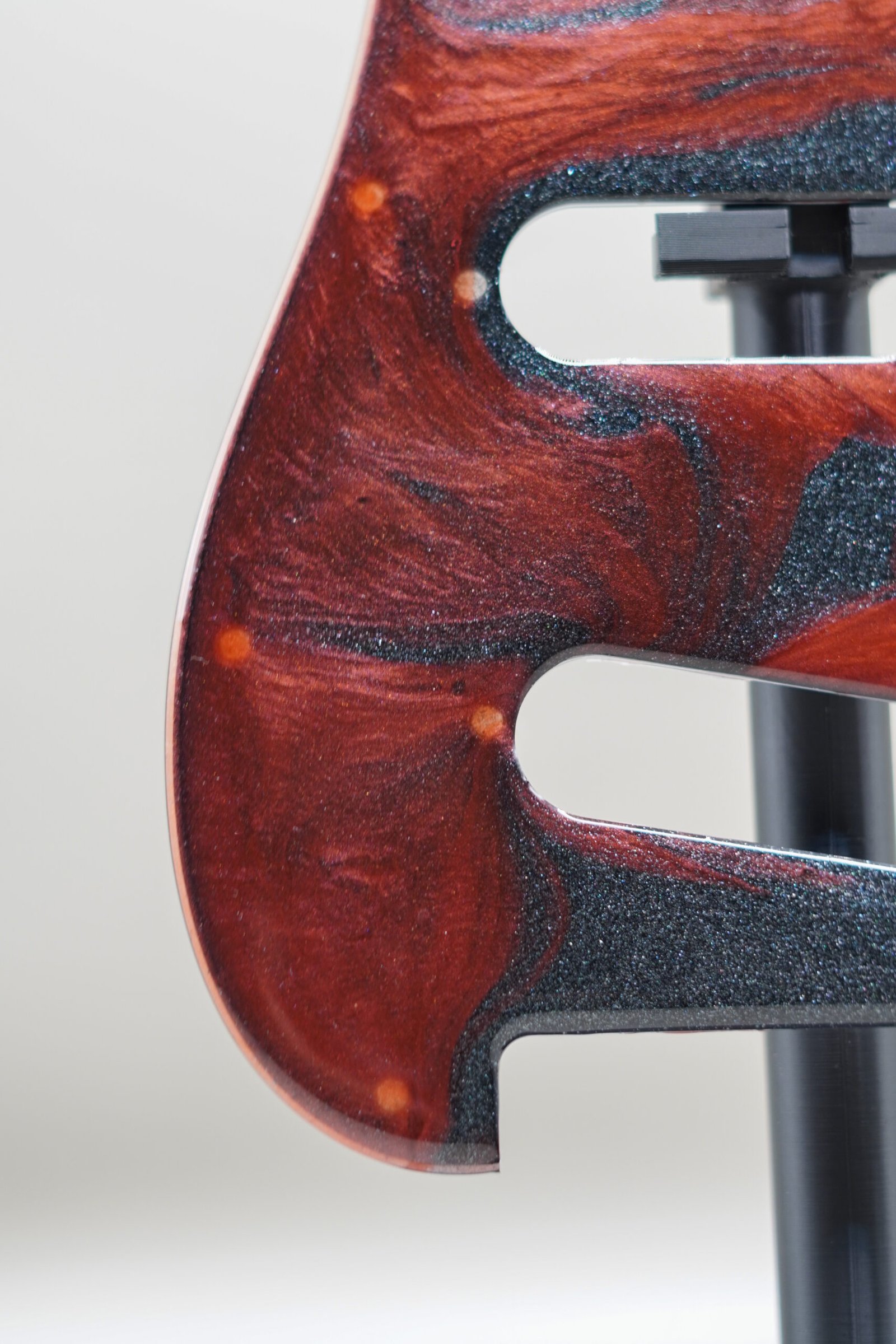 crimson flow – handmade stratocaster pickguard