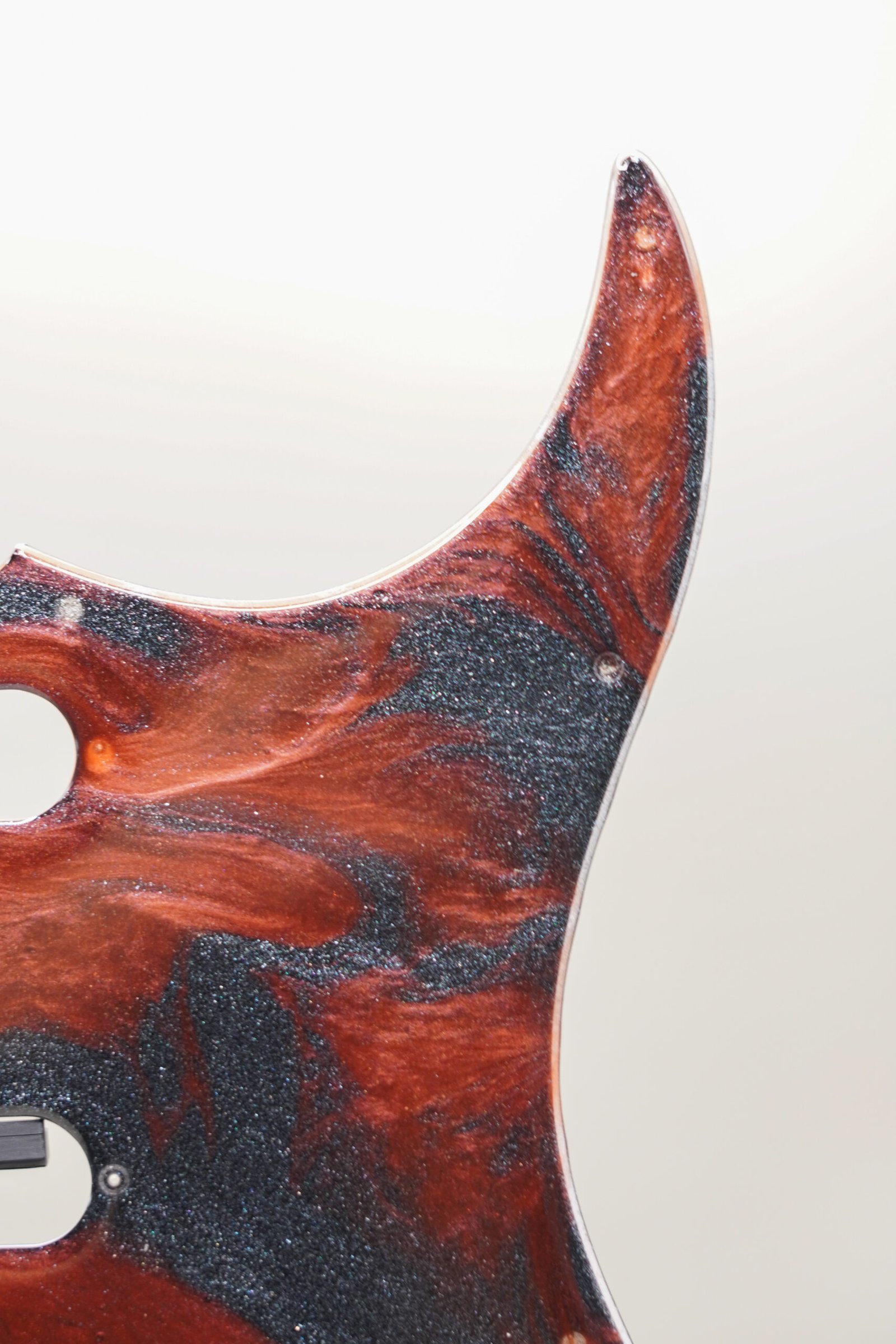crimson flow – handmade stratocaster pickguard
