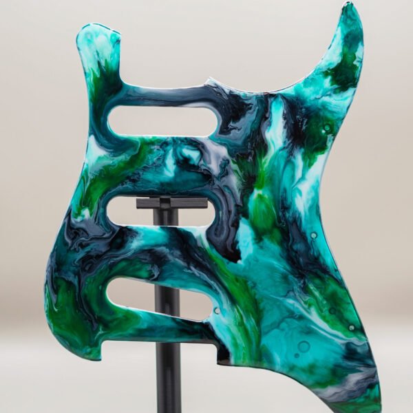 aqua tempest – handmade stratocaster pickguard