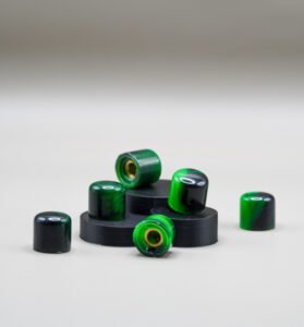 green neon glow custom guitar knobs resin made