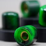 green neon glow custom guitar knobs resin made