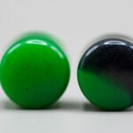 green neon glow custom guitar knobs resin made