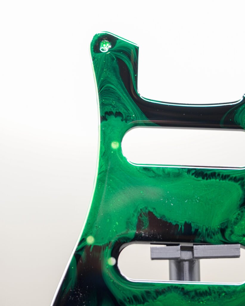 neon pulse – custom epoxy resin strat pickguard | one of one