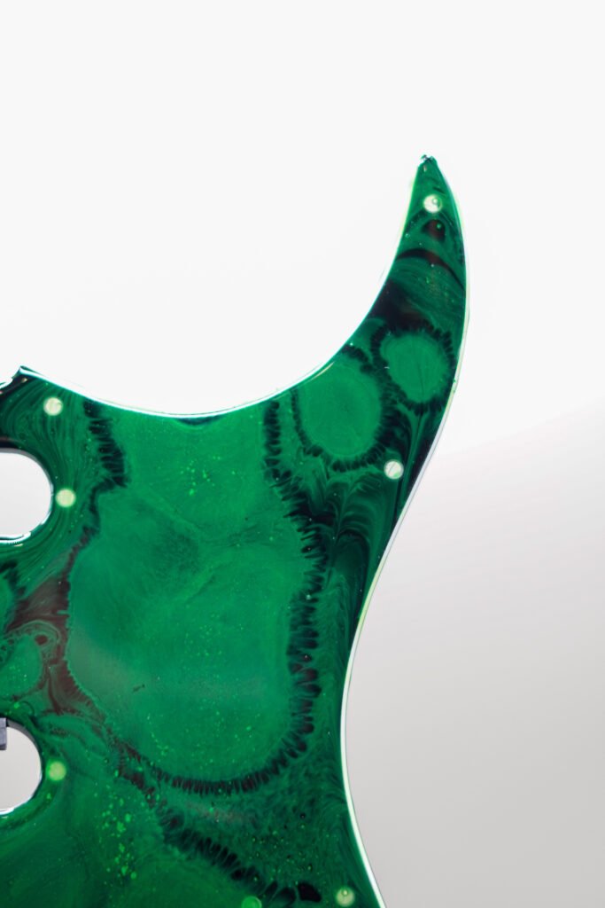 neon pulse – custom epoxy resin strat pickguard | one of one