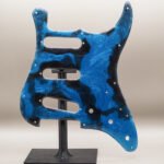 resin poured strat pickguard – “electric drift” | epoxica guitars™ | one of one art piece