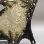 obsidian gold resin tele pickguard: black marble swirl