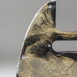 obsidian gold resin tele pickguard: black marble swirl