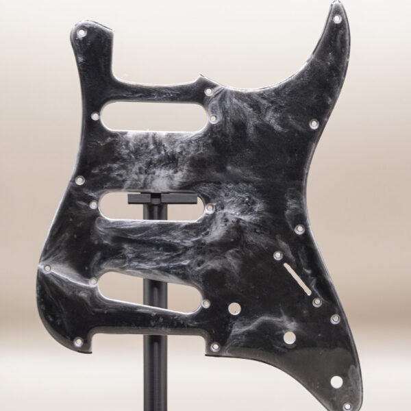 white nebula custom pickguard, one of one, fits stratocasters