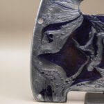 handcrafted resin tele pickguard: deep blue silver marble design