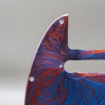 handcrafted resin tele pickguard: azure ember swirl, fender telecaster