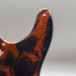 handcrafted resin tele pickguard: inferno ember copper & black guitar art
