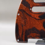 handcrafted resin tele pickguard: inferno ember copper & black guitar art