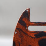 handcrafted resin tele pickguard: inferno ember copper & black guitar art