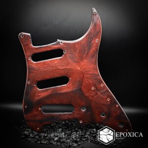 crimson flow epoxy resin pickguard