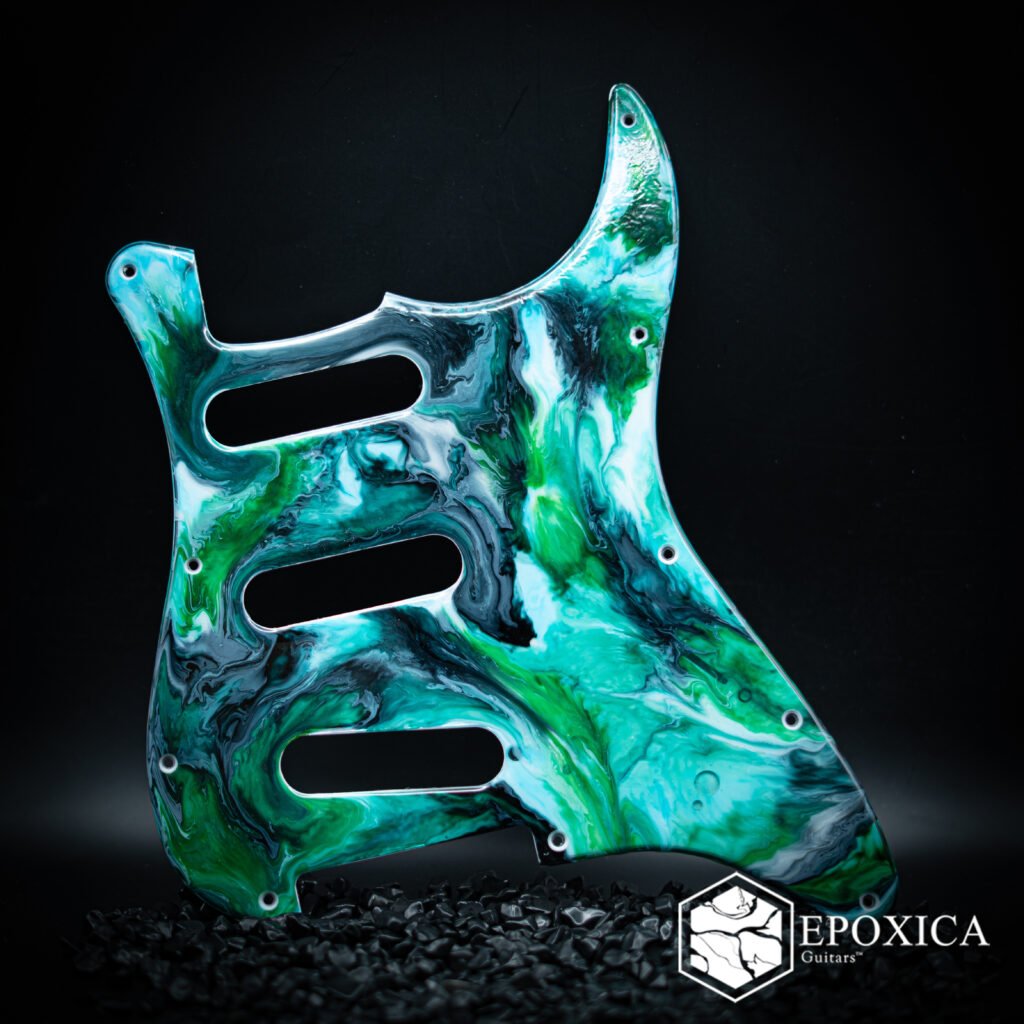 aqua tempest epoxy resin guitar pickguard