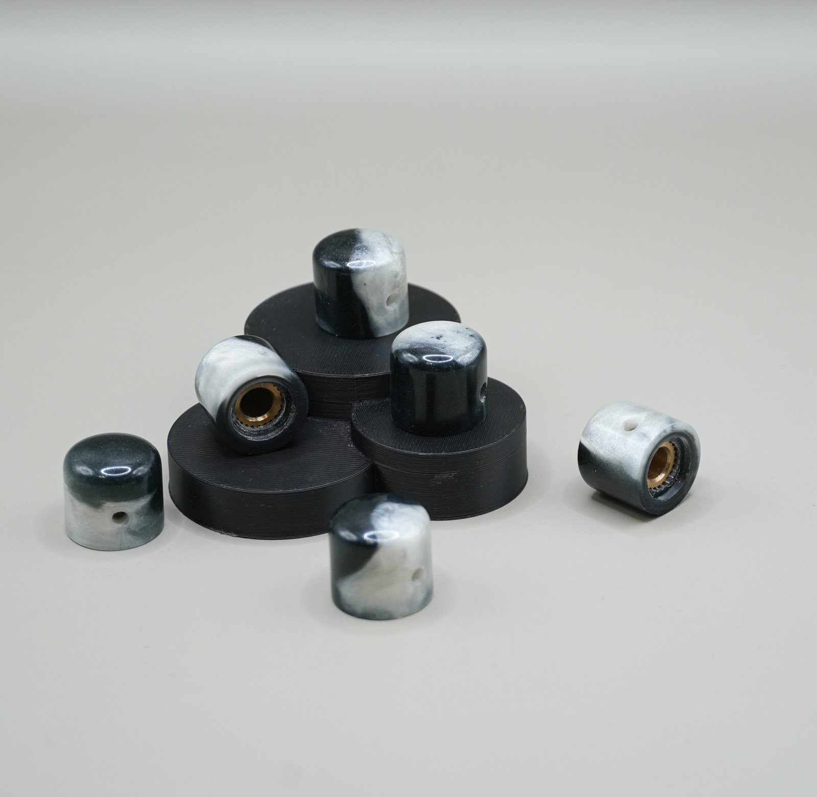 marble fade epoxy resin guitar knobs