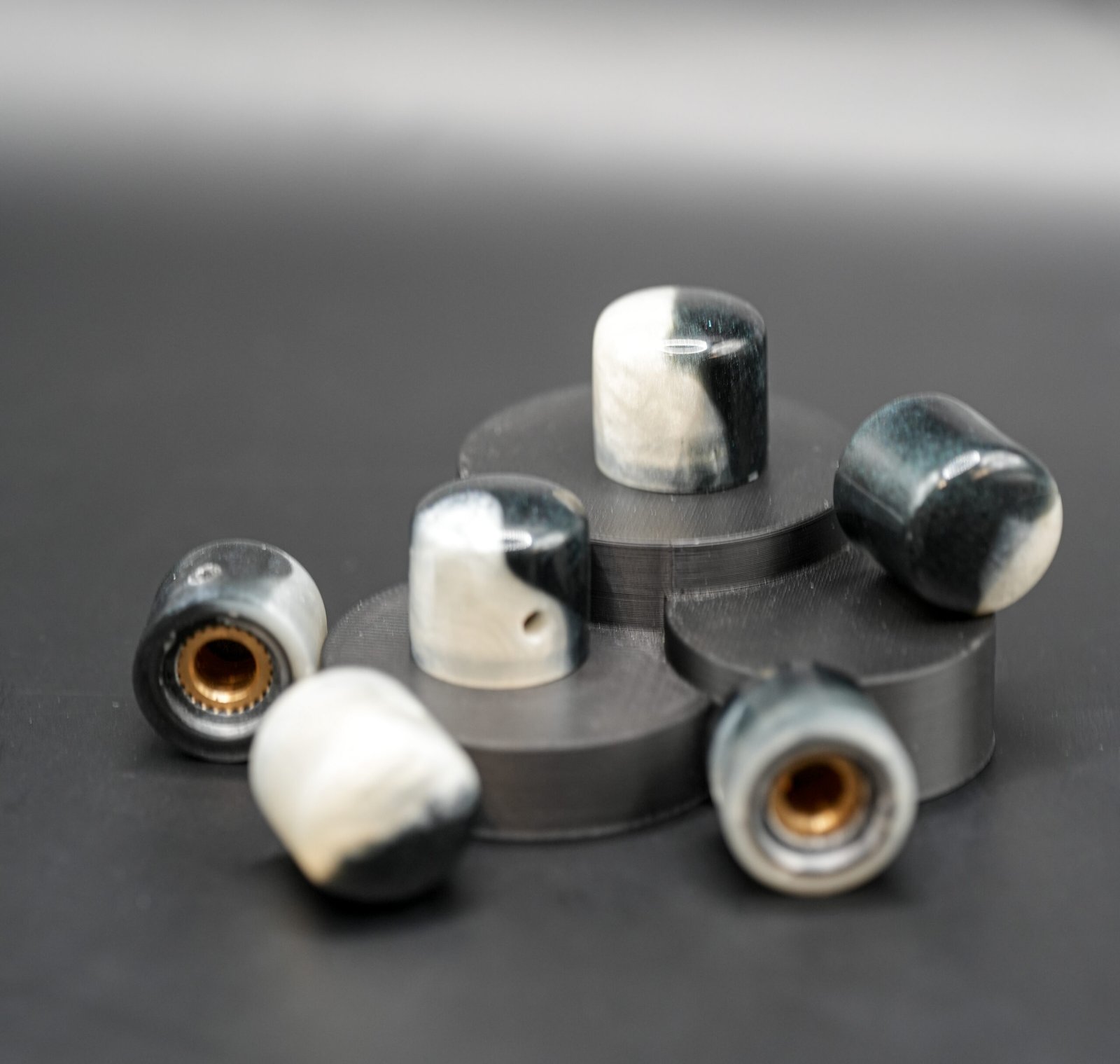 marble fade epoxy resin guitar knobs