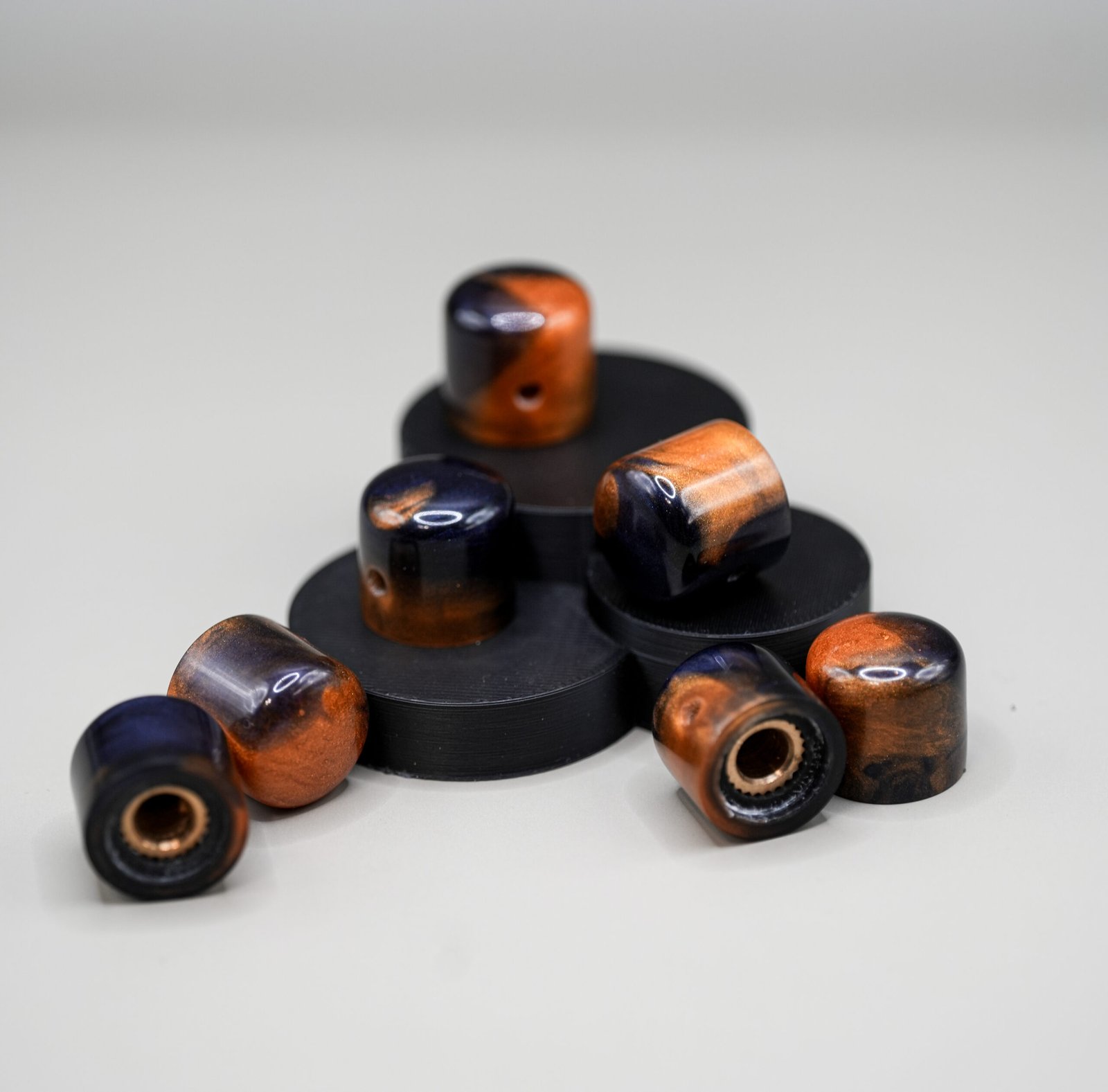 cosmic brass epoxy resin guitar knobs