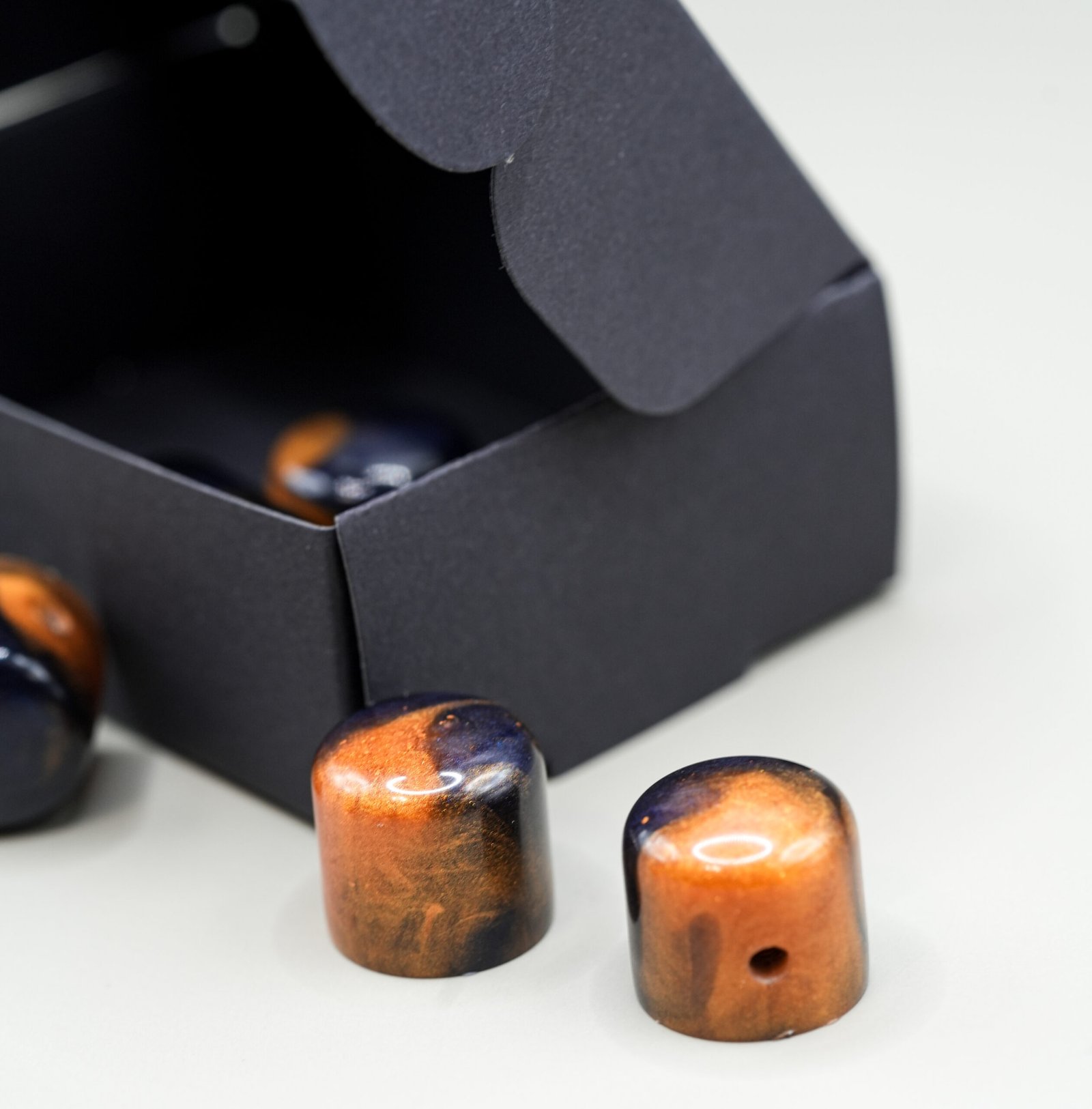 cosmic brass epoxy resin guitar knobs