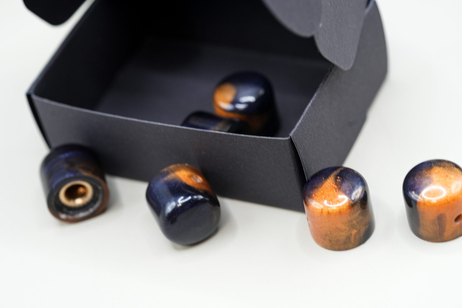 cosmic brass epoxy resin guitar knobs