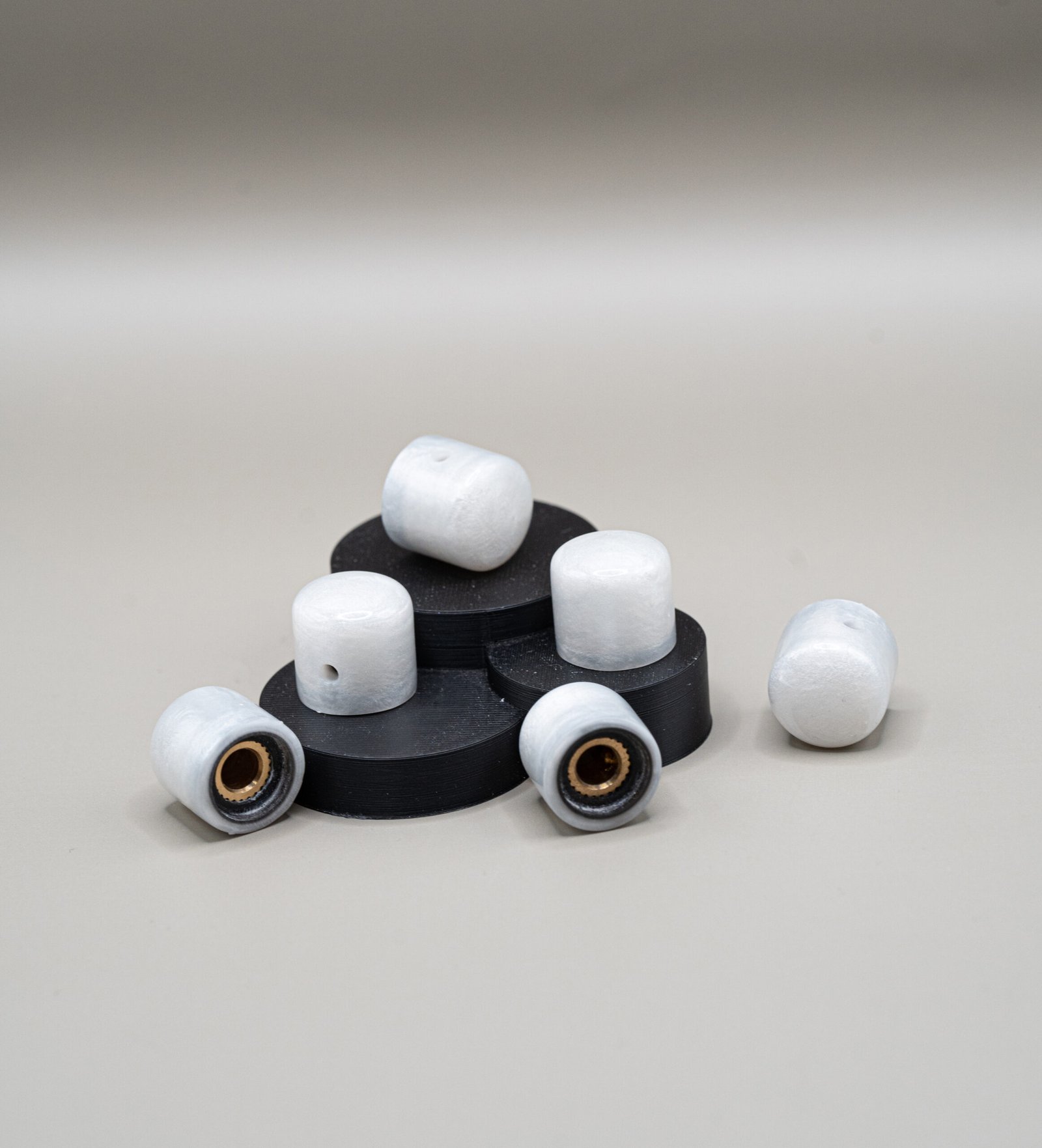 white pearl epoxy resin guitar knobs