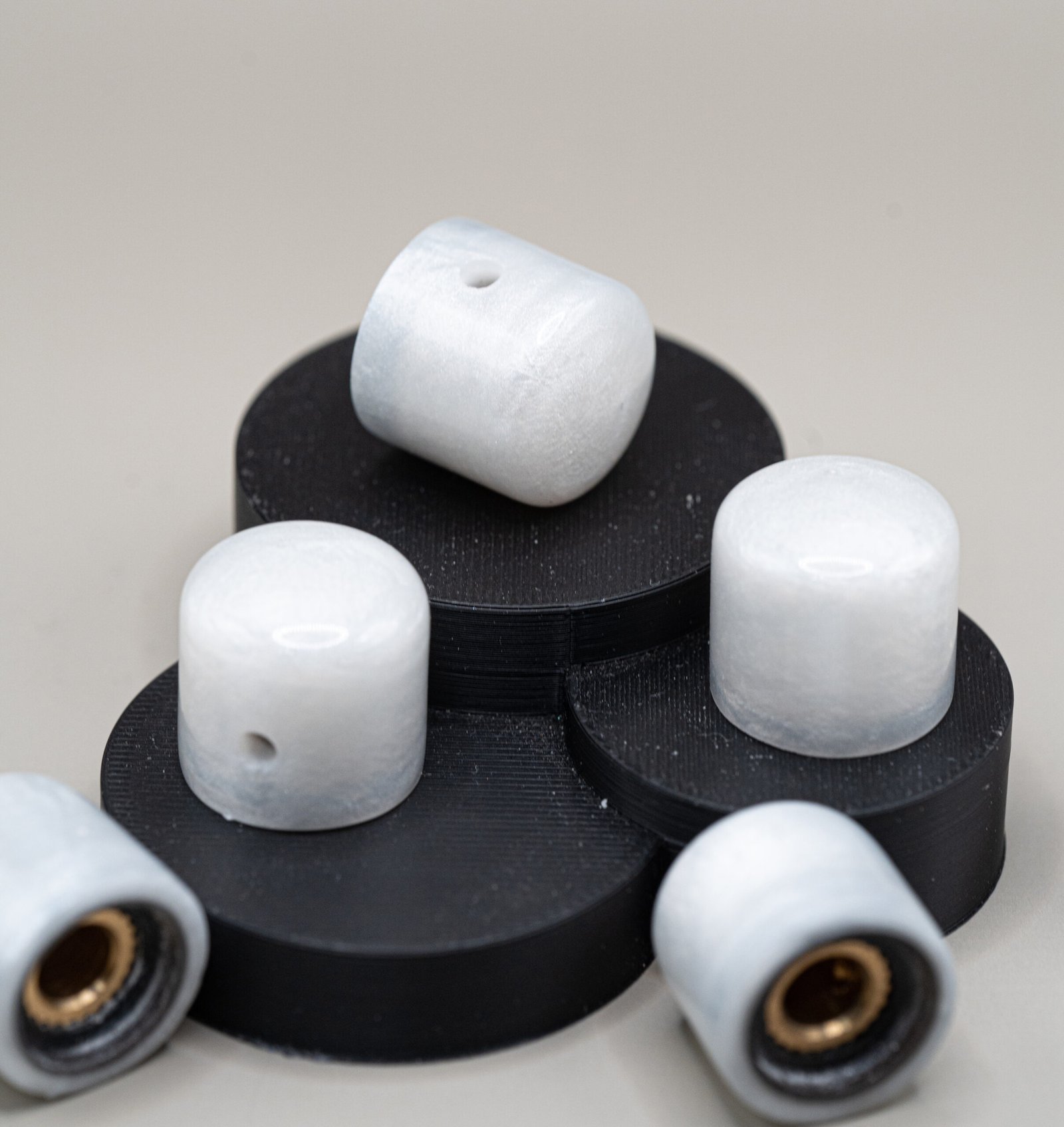 white pearl epoxy resin guitar knobs