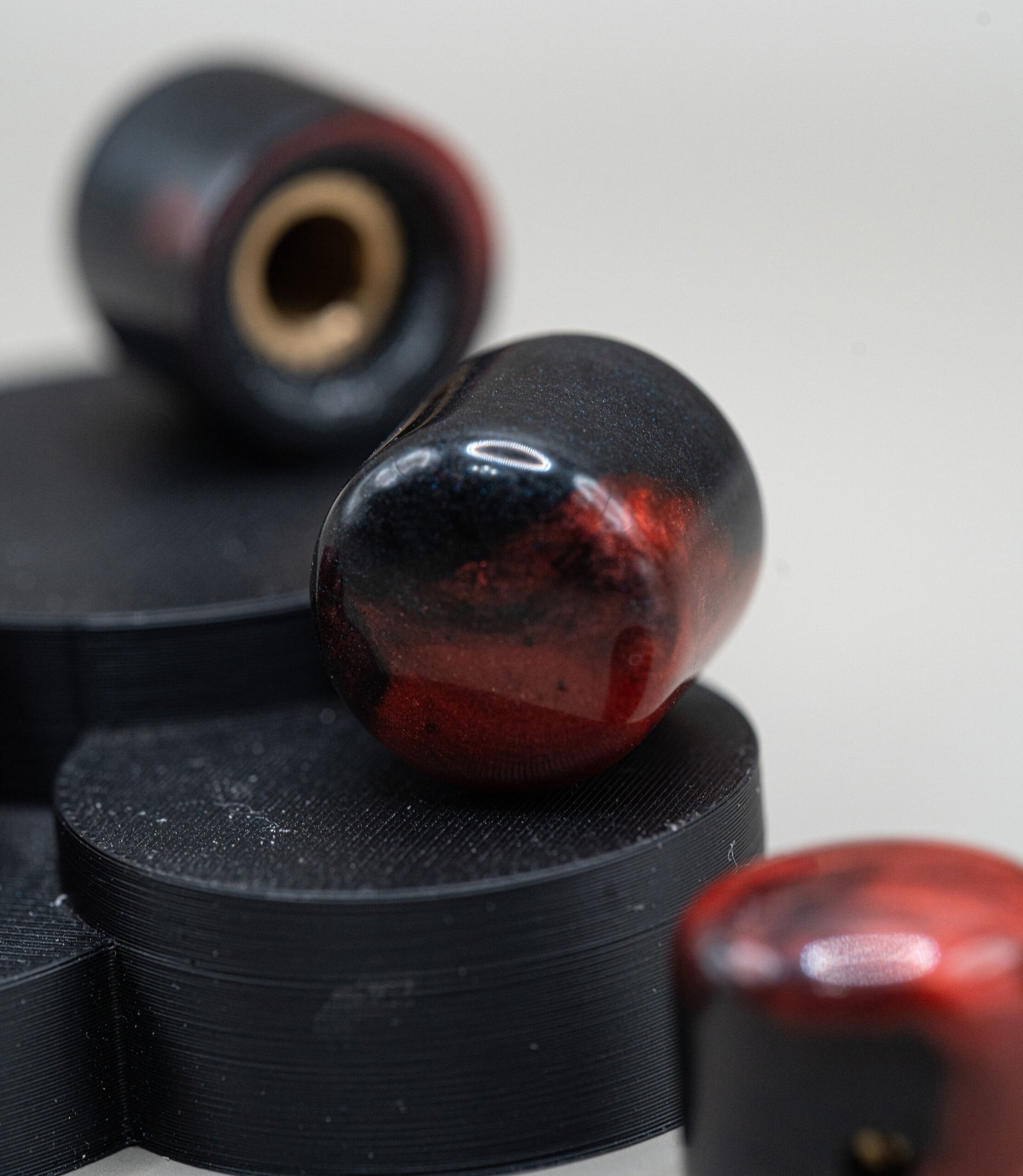 crimson eclipse epoxy resin guitar knobs