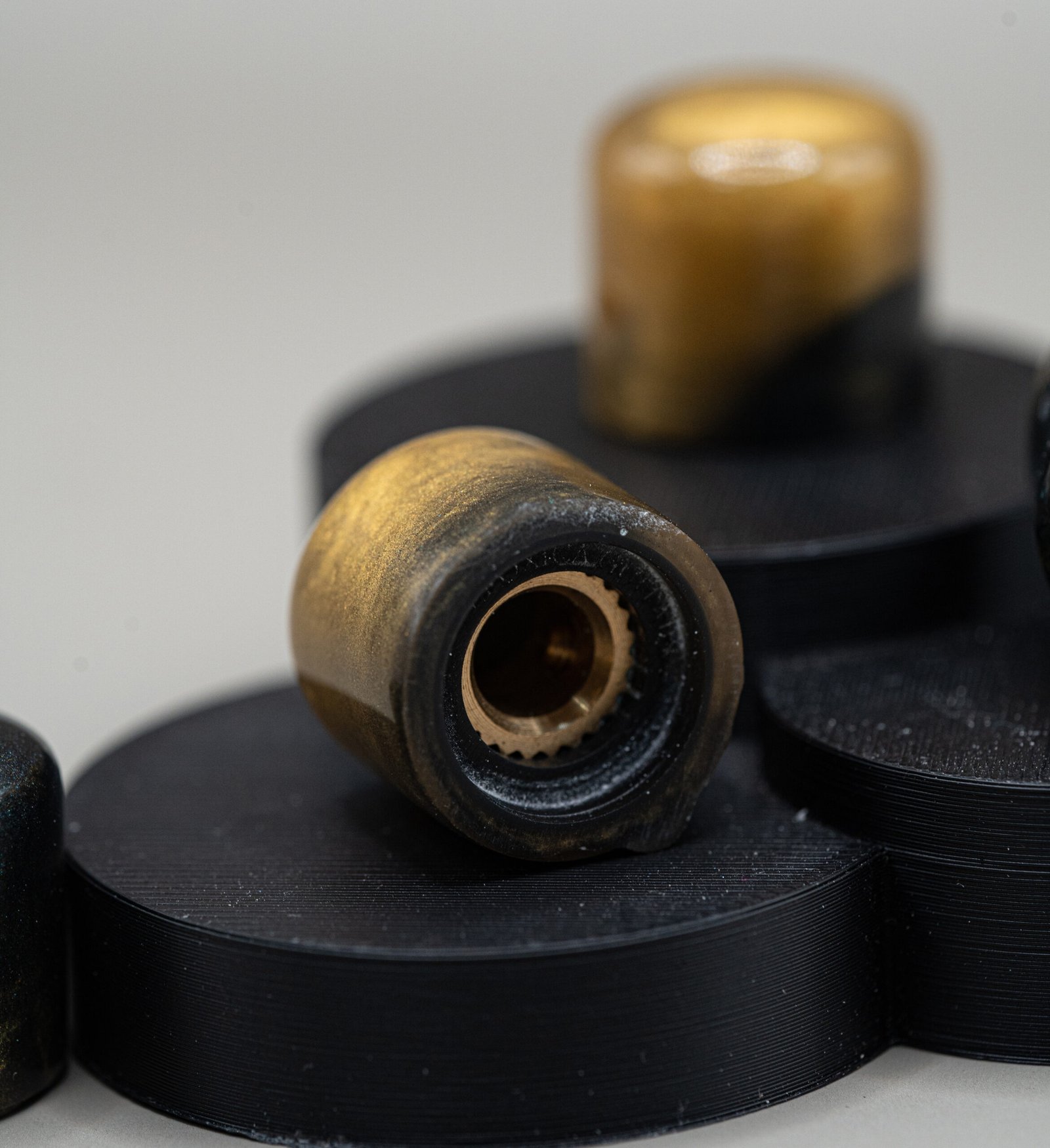 mayan obsidian epoxy resin guitar knobs