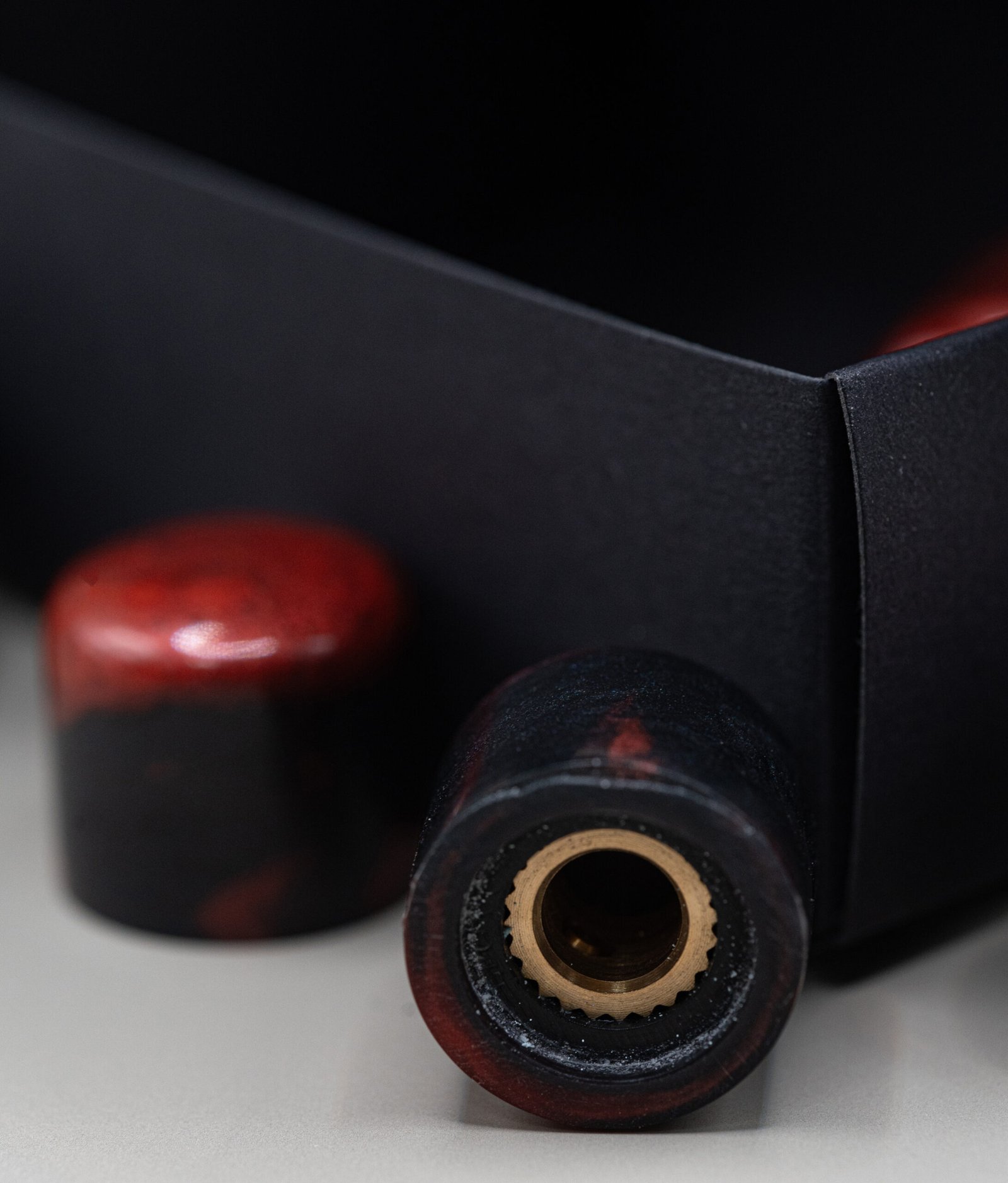 crimson eclipse epoxy resin guitar knobs