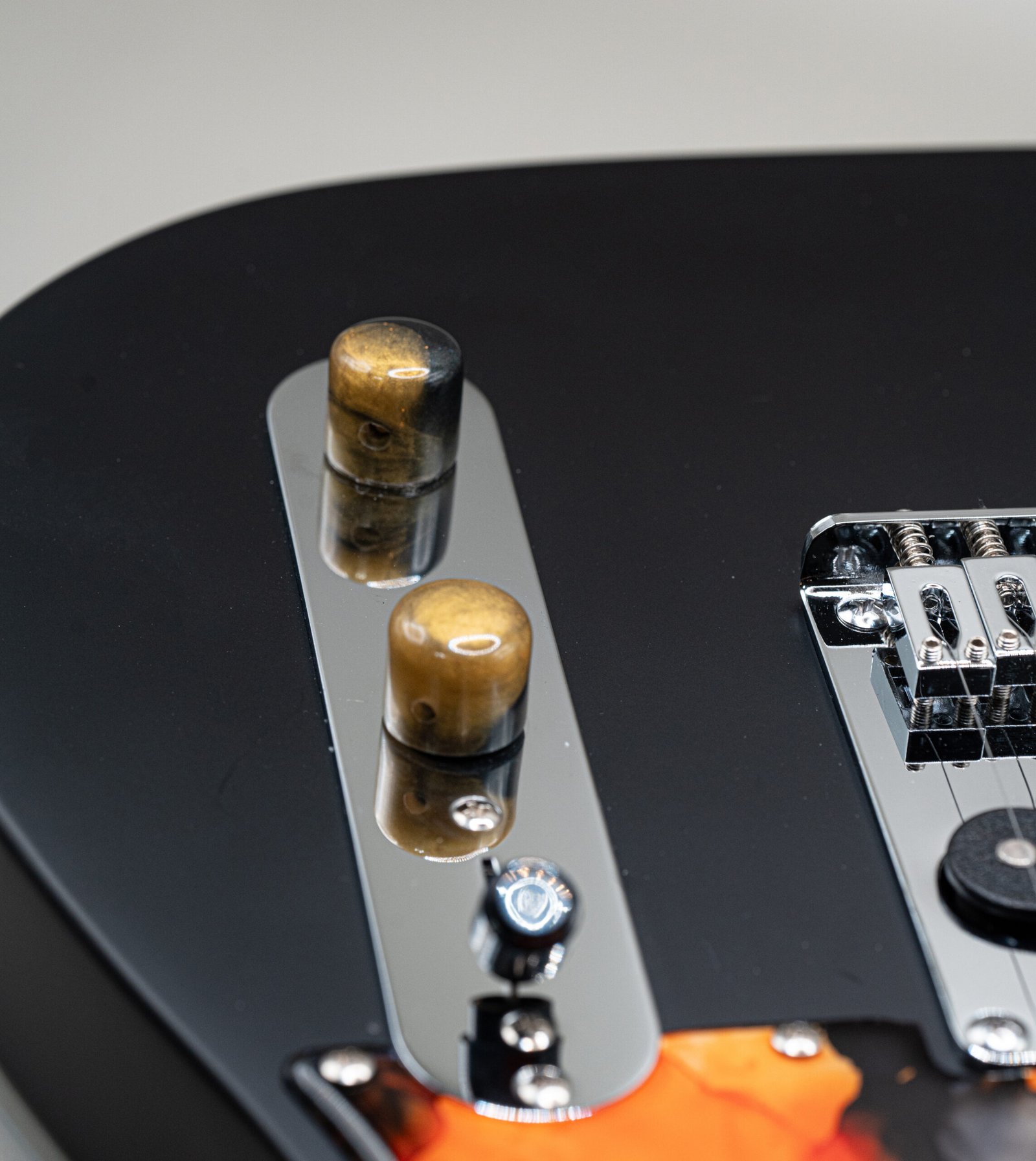 mayan obsidian epoxy resin guitar knobs
