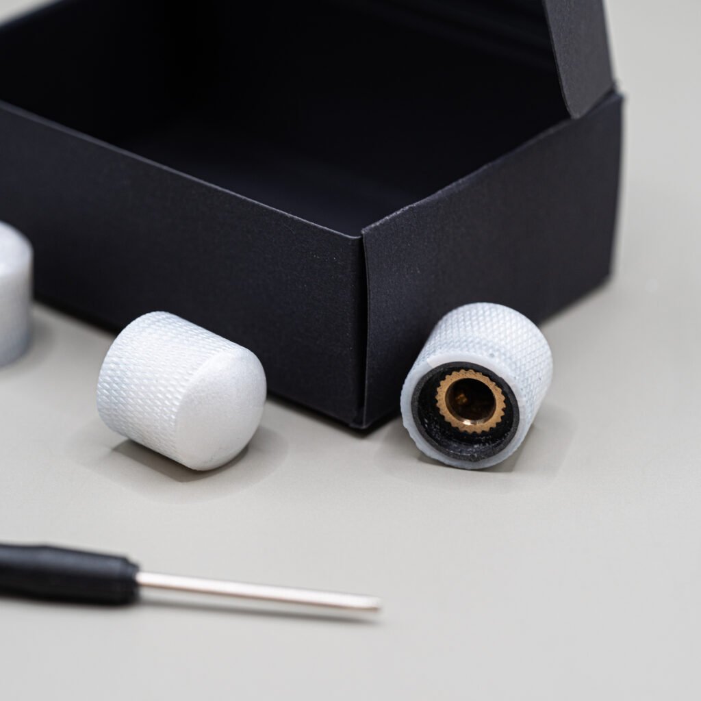 white pearl epoxy resin guitar knobs
