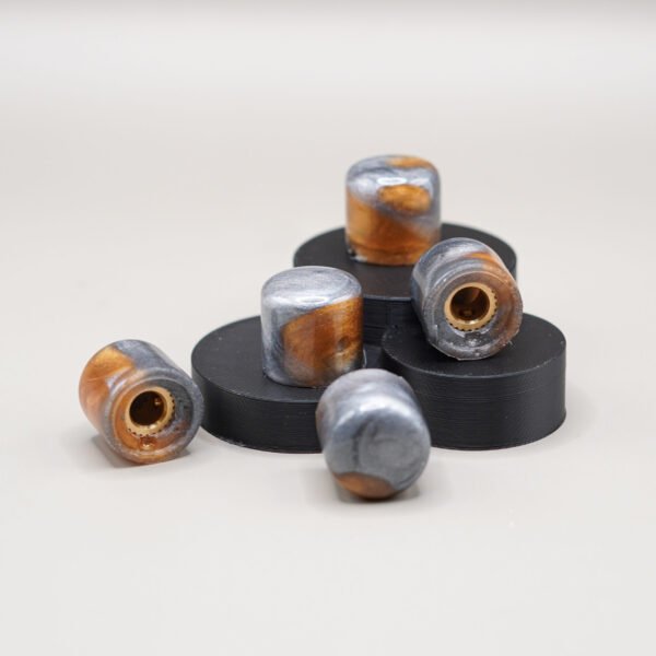 aureum forge – gold & metallic grey resin