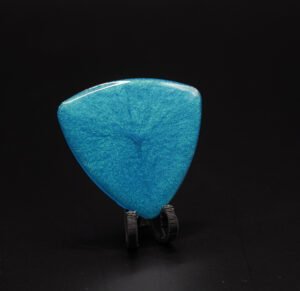 electric azure – handmade resin guitar pick | boutique pick | medium & large sizes