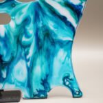 cerulean waves – cerulean & ocean blue telecaster pickguard alcohol ink on resin (copy)