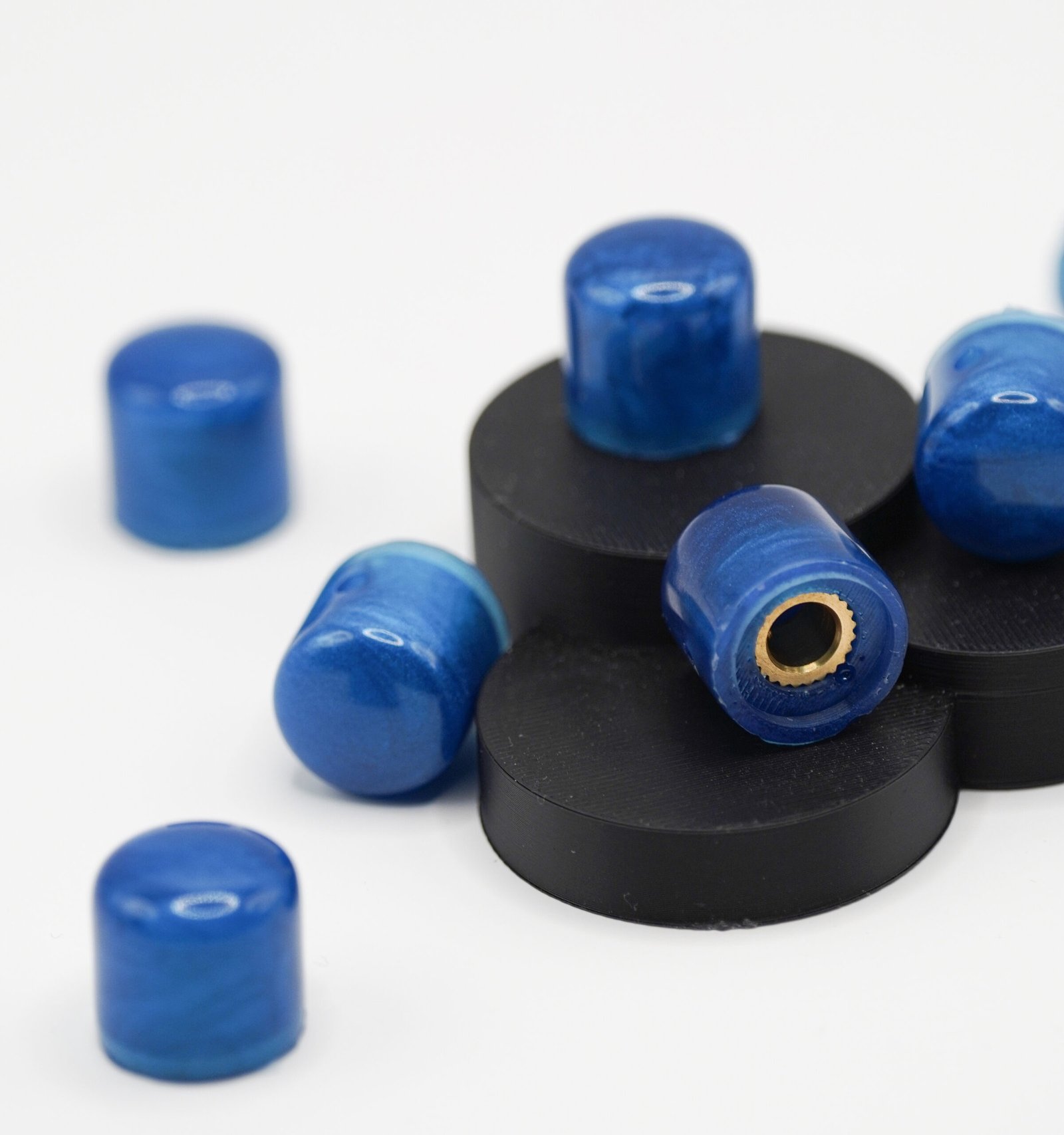 pacific blue epoxy resin guitar knobs