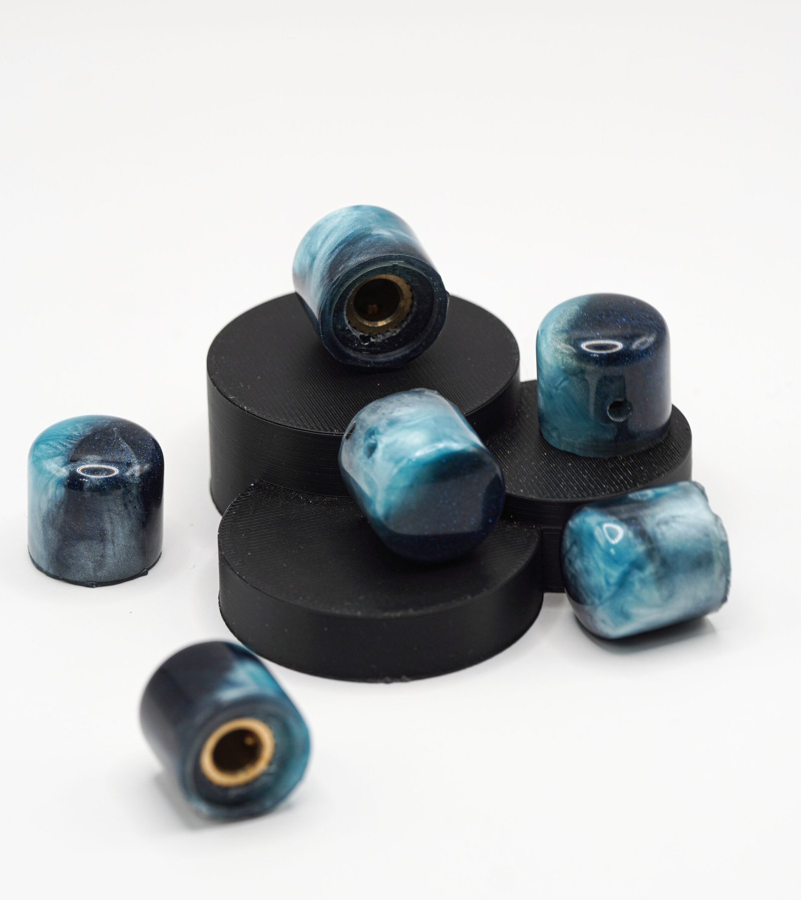 blue zenith epoxy resin guitar knobs