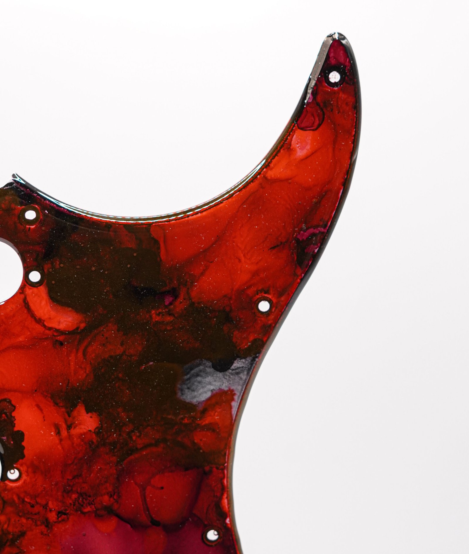 marshall burn epoxy resin guitar pickguard