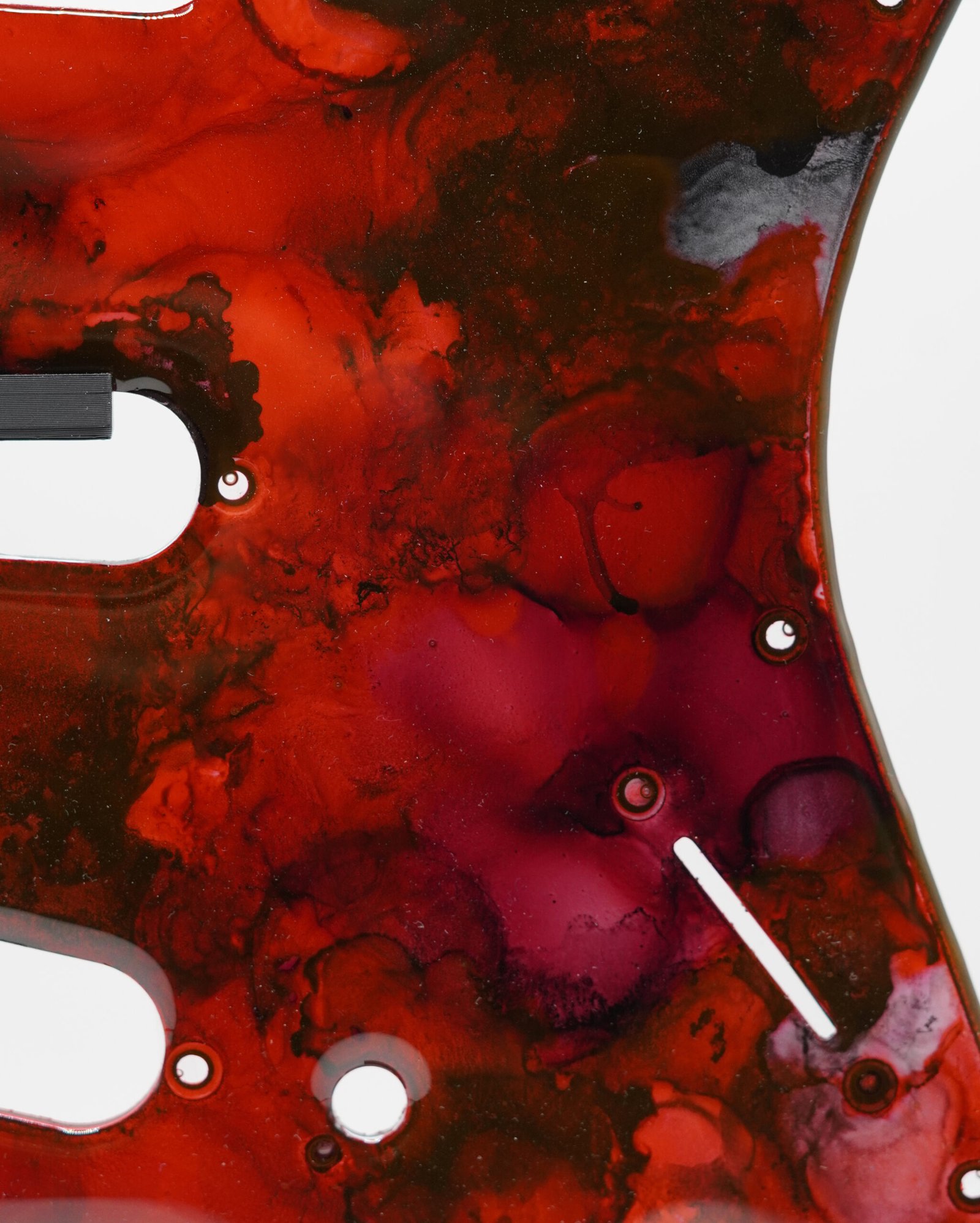 marshall burn epoxy resin guitar pickguard