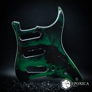 neon abyss stratocaster epoxy pickguard
