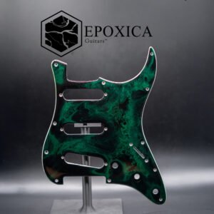 neon abyss epoxy resin guitar pickguard